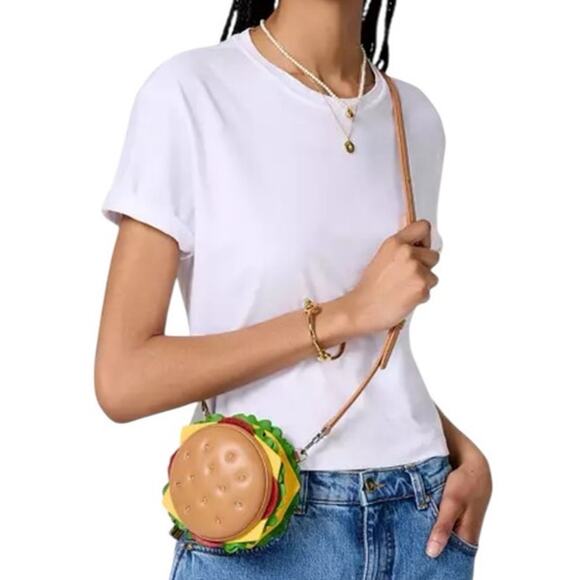 Kate Spade New York Authentic 3D Hamburger Crossbody Bag New - Picture 2 of 5
